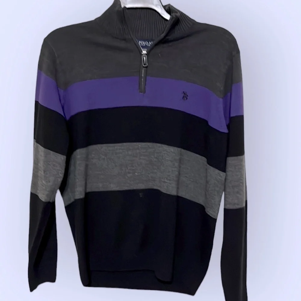 US POLO pullover sweater with short zipper. Medium